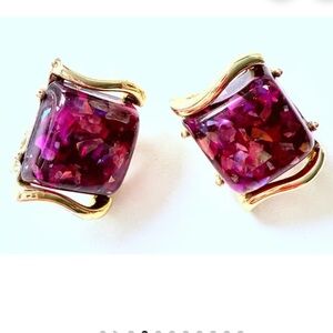 Rare vintage Coro Confetti earrings